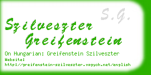 szilveszter greifenstein business card